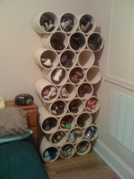 Build-your-own-PVC-pipe-shoe-rack