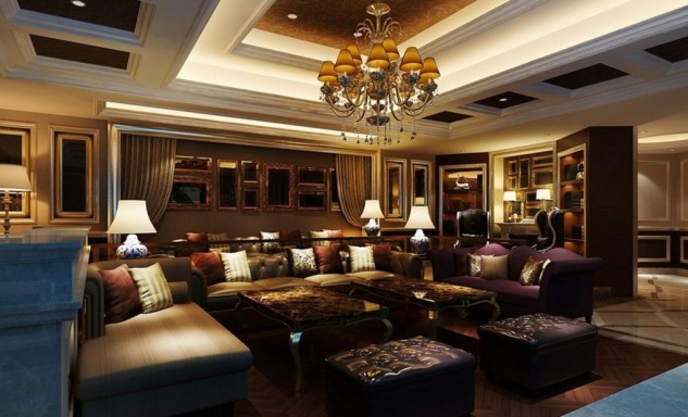 overawe-modern-luxurious-european-interiors-design-with-brown-leather-sofa-and-purple-loveseat-also-lamp-table-with-brown-chaise-lounge-and-marble-floor-1024x622-633x384