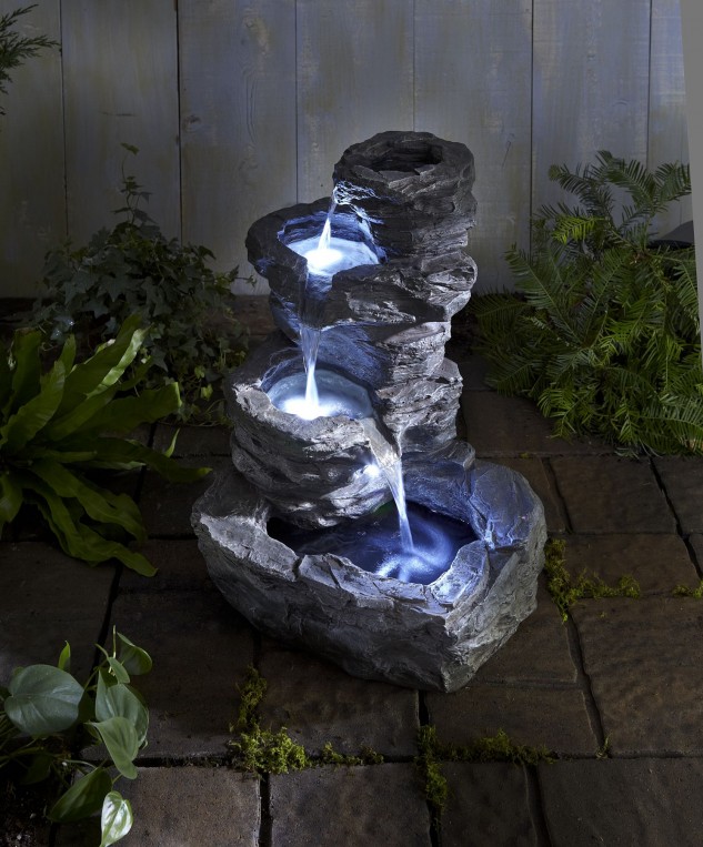Stunning-rock-water-fountains-with-led-lights-for-your-garden-633x763